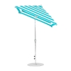 6.5 foot Square Fiberglass Crank Lift Auto Tilt Market Umbrella with Marine Grade Canopy