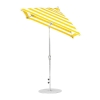 6.5 foot Square Fiberglass Crank Lift Auto Tilt Market Umbrella with Marine Grade Canopy