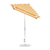 6.5 foot Square Fiberglass Crank Lift Auto Tilt Market Umbrella with Marine Grade Canopy