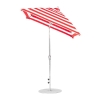 6.5 foot Square Fiberglass Crank Lift Auto Tilt Market Umbrella with Marine Grade Canopy