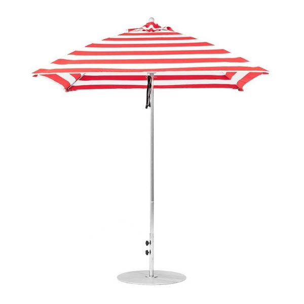 7.5 foot Square Fiberglass Market Umbrella with Marine Grade Canopy