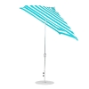 6.5 foot Square Fiberglass Crank Lift Auto Tilt Market Umbrella with Marine Grade Canopy