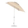 6.5 foot Square Fiberglass Crank Lift Auto Tilt Market Umbrella with Marine Grade Canopy