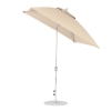 6.5 foot Square Fiberglass Crank Lift Auto Tilt Market Umbrella with Marine Grade Canopy