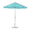 9 foot Diameter Fiberglass Auto Tilt Crank Lift Market Umbrella, Marine Grade Canopy