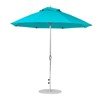 9 foot Diameter Fiberglass Auto Tilt Crank Lift Market Umbrella, Marine Grade Canopy