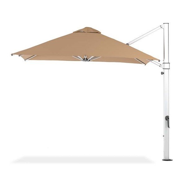 9 ft. Square Crank Lift Aluminum Cantilever Umbrella with Marine Grade Fabric