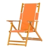 Oak Wood Marine Grade Fabric Beach Chair