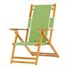 Oak Wood Marine Grade Fabric Beach Chair