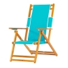 Oak Wood Marine Grade Fabric Beach Chair