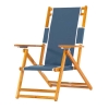 Oak Wood Marine Grade Fabric Beach Chair