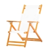 Oak Wood Marine Grade Fabric Beach Chair