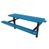 RHINO 8 ft. Thermoplastic Polyolefin Coated Double Pedestal Picnic Table