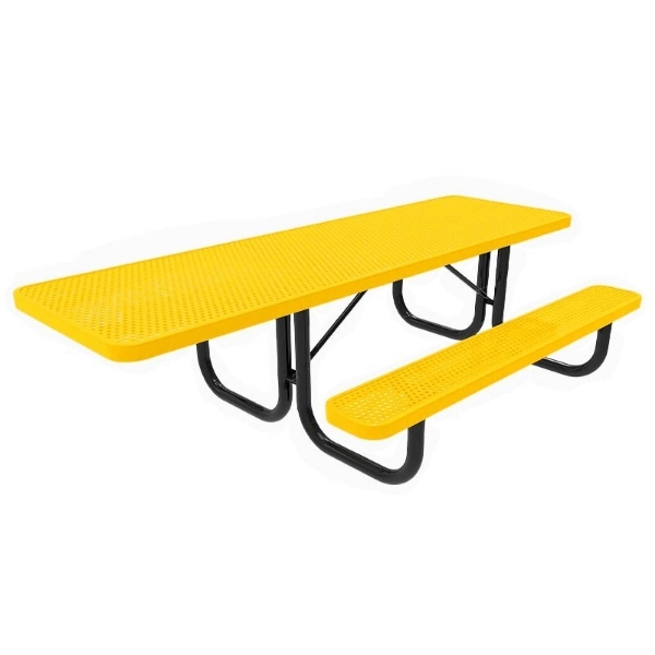 RHINO 8 ft. Thermoplastic Polyolefin Coated ADA Compliant Picnic Table with Extended Top