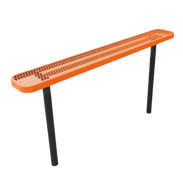 RHINO 8 Ft. Thermoplastic Polyolefin Coated Pedestal Bench Without Back