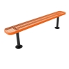 RHINO 8 Ft. Thermoplastic Polyolefin Coated Pedestal Bench Without Back