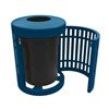 Elite Series 32 Gallon Downtown Thermoplastic Trash Receptacle With Liner