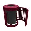 Elite Series 32 Gallon Downtown Thermoplastic Trash Receptacle With Liner