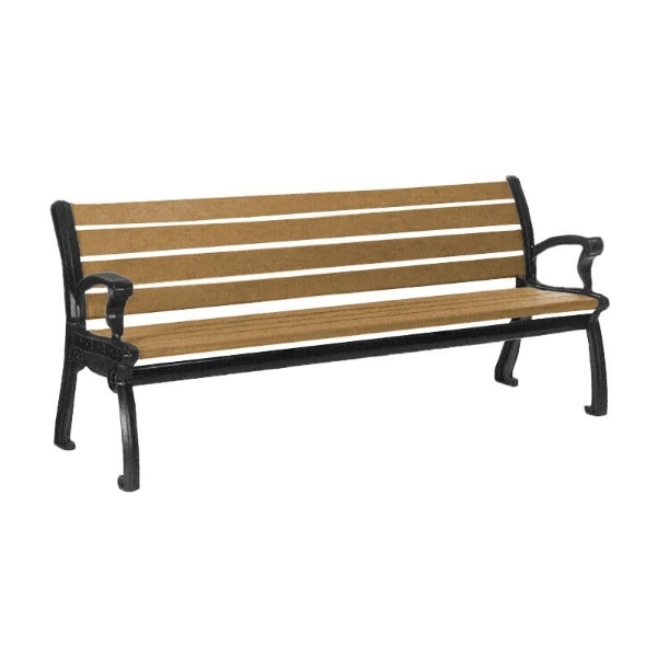 Park Ave Recycled Plastic Bench With Cast Aluminum Frame