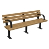 Park Scapes Recycled Plastic Bench With Steel Frame