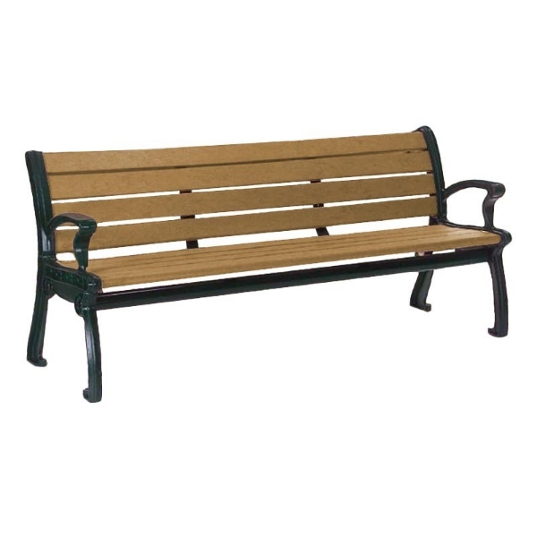 Park Ave Recycled Plastic Bench With Cast Aluminum Frame