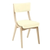 Architect Interior Wooden Restaurant Chair With Vinyl Upholstered Seat