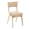 Architect Interior Wooden Restaurant Chair With Vinyl Upholstered Seat