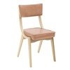 Architect Interior Wooden Restaurant Chair With Vinyl Upholstered Seat