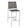 Candor Outdoor Restaurant Armless Bar Height Chair With Stackable Aluminum Frame And Sling Seat