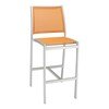 Candor Outdoor Restaurant Armless Bar Height Chair With Stackable Aluminum Frame And Sling Seat
