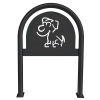 Custom Lazer Cut Bike Rack - 1.5" Powder Coated Steel