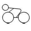 Custom Racer Bike Rack - 1.3" Powder Coated Steel