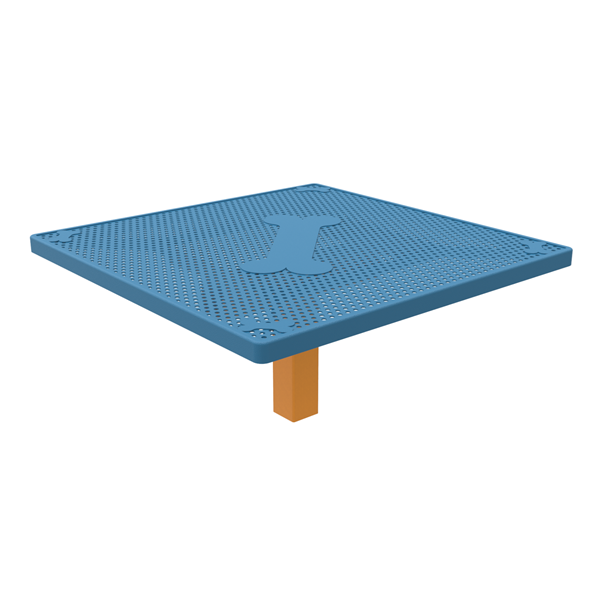 Dog N' Play Park 46" Square Table, Punched Steel