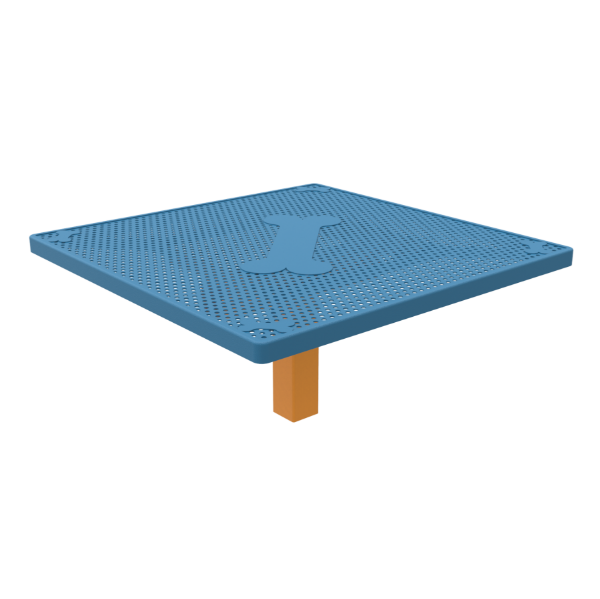 Dog N' Play Park 46" Square Table, Punched Steel