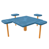 Dog N' Play Park 46" Square Table, Punched Steel