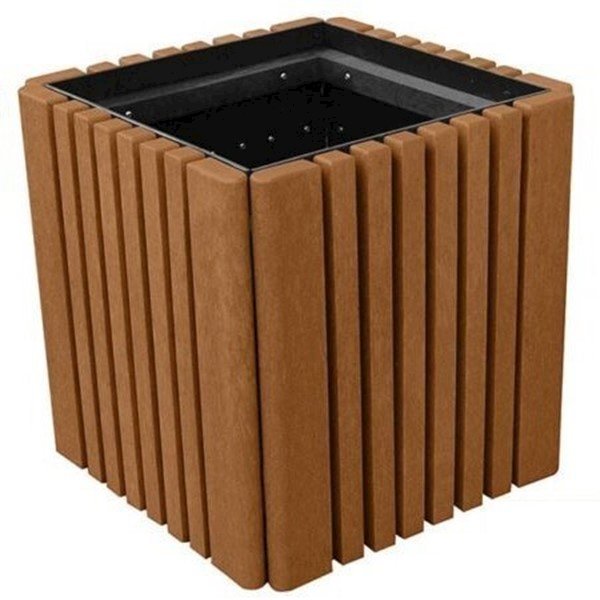 22" Cube Recycled Plastic Square Planter Box