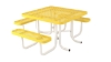 	Ultra Leisure Perforated Style 46" Square Polyethylene Coated Steel Picnic Table