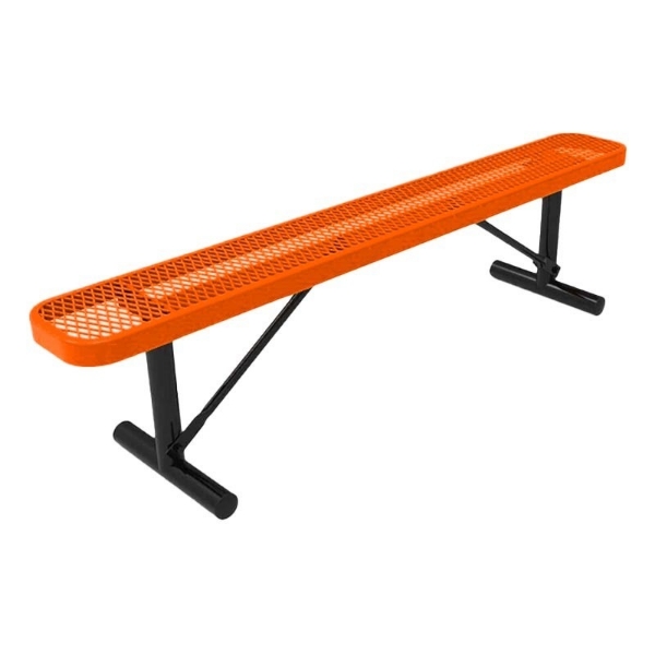 RHINO 8 Ft. Thermoplastic Polyolefin Coated Portable Bench Without Back