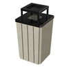	32 Gallon Plastic Receptacle with Steel Ash-top & Liner
