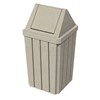 32 Gallon Plastic Receptacle With Liner And Swing Lid