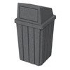 	32 Gallon Plastic Receptacle With Liner And Swing Door Lid