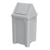 32 Gallon Plastic Receptacle with Swing Door Lid 