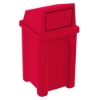 32 Gallon Plastic Receptacle with Swing Door Lid