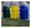 32 Gallon Plastic Receptacle with Swing Door Lid