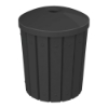 42 Gallon Round Slat Design Plastic Receptacle