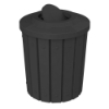 42 Gallon Plastic Receptacle with Bug Barrier Lid & Liner