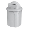 	42 Gallon Round Plastic Trash Receptacle with Dome Top