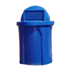 	42 Gallon Round Plastic Trash Receptacle with Dome Top