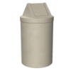 55 Gallon Round Smooth Plastic Trash Receptacle