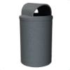 55 Gallon Round Smooth Plastic Trash Receptacle